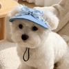 With Ear Holes Pet Sun Hat Sweet Dog Baseball Cap Pet Supplies Puppy Denim Cap  Hiking Sports