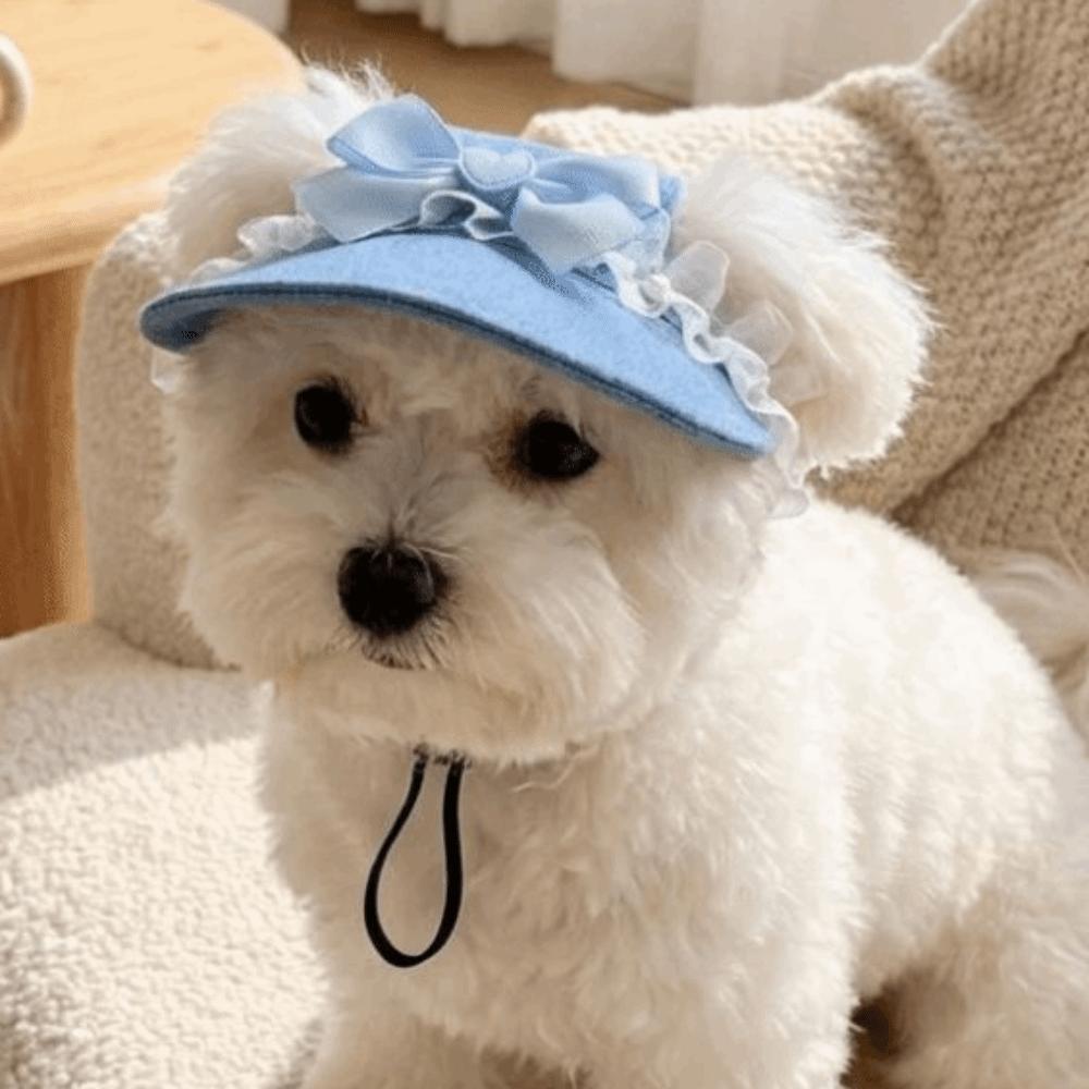 With Ear Holes Pet Sun Hat Sweet Dog Baseball Cap Pet Supplies Puppy Denim Cap  Hiking Sports