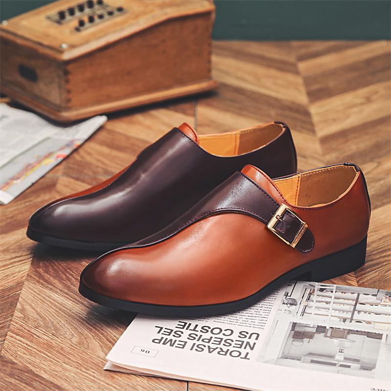 Fashion Luxury Men Fashionable Formal Shoes PU Splicing Business Office Loafers Gentleman Banquet Social Shoes Size 38-46 Men Shoes