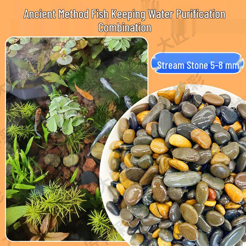 Lava Rock Stream Stone Set for Aquarium Substrate & Decoration