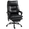 Ergonomic Office Chair, PU Leather, Lumbar Support, Reclining, Black