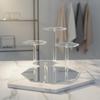 Hexagon Stepped Display Stand Sturdy Acrylic Pedestal