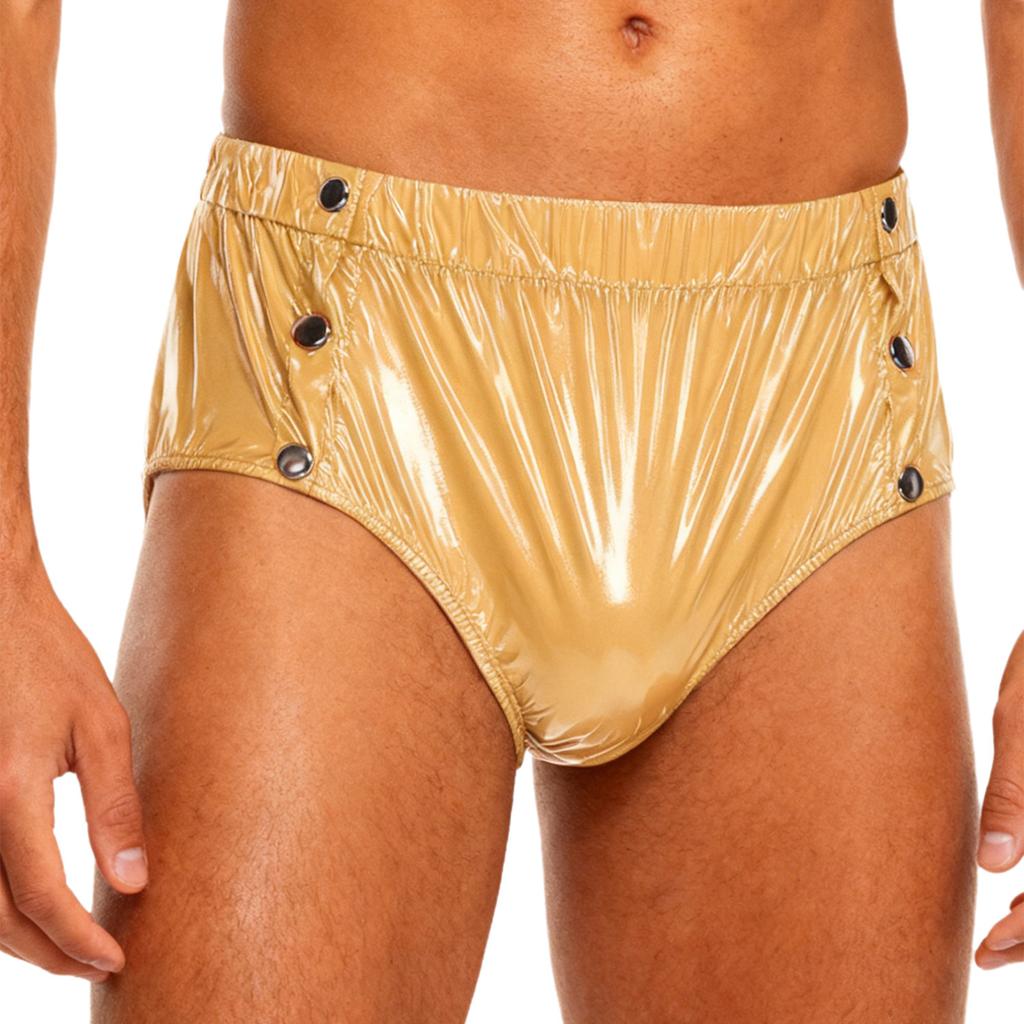 S-3XL Men‘s Waterproof Incontinence Underwear: Side Snap Button & Tear-Away Design, Washable Protective Cover for Elderly Care