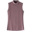 Women's Thermal Velvet Cationic Vest - Slimming Sleeveless, Half-High Collar for Autumn/Winter