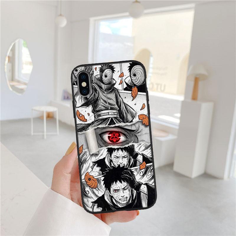 LO75 NARUTO Uchiha Obito Soft Shell Phone Case for Samsung Galaxy S20 S21 S22 Ultra FE + Plus A21S A22 A24 A25 A26 A30 A30S A31