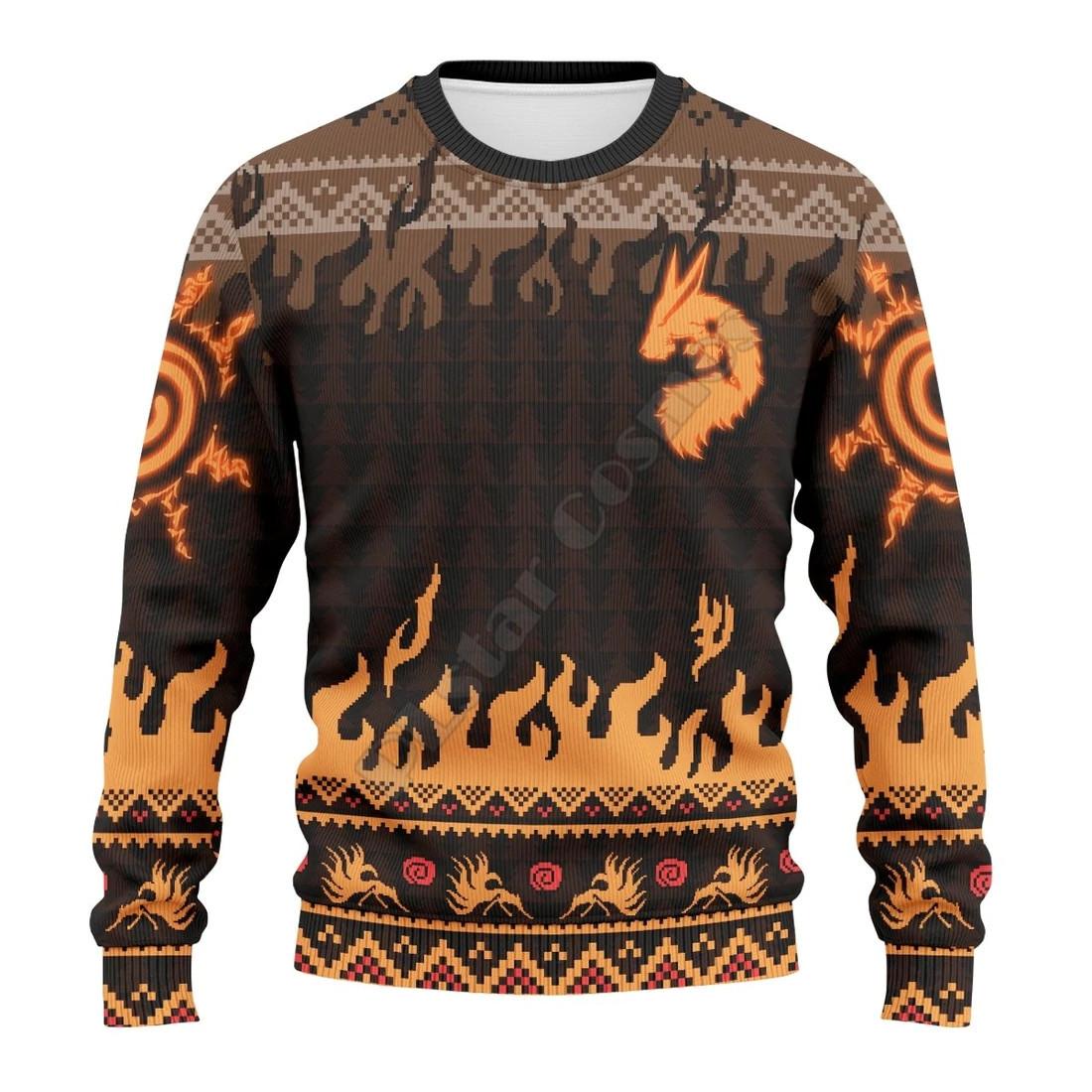 

Men s Long-sleeved Sweatshirt Wholesale 3D Digital Cartoon Printed Round Neck Loose Top 5XL