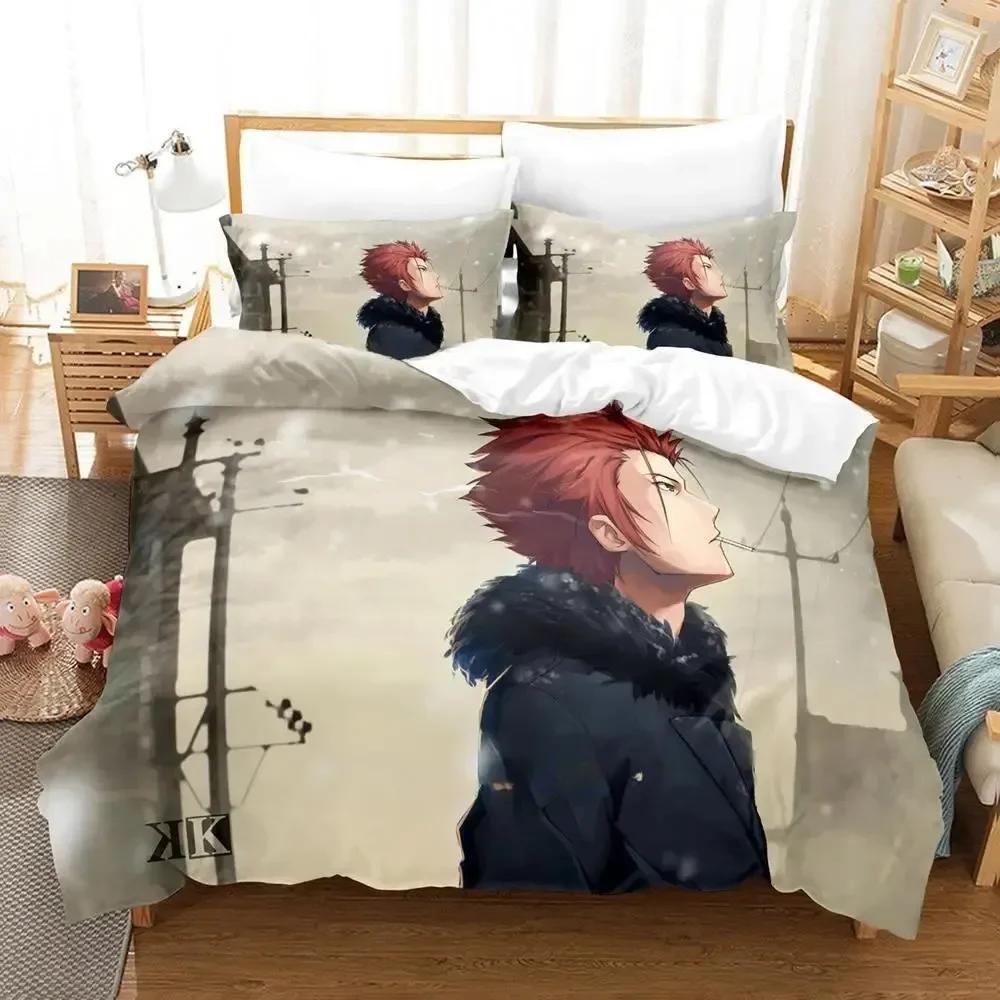 K Projekt Mikoto Suoh No Blod! Kein Knochen! Keine Asche! Bettwäsche-Set mit Kissenbezug Bett Weiche Bettdecke Weiche Decke Super King-Size Maße