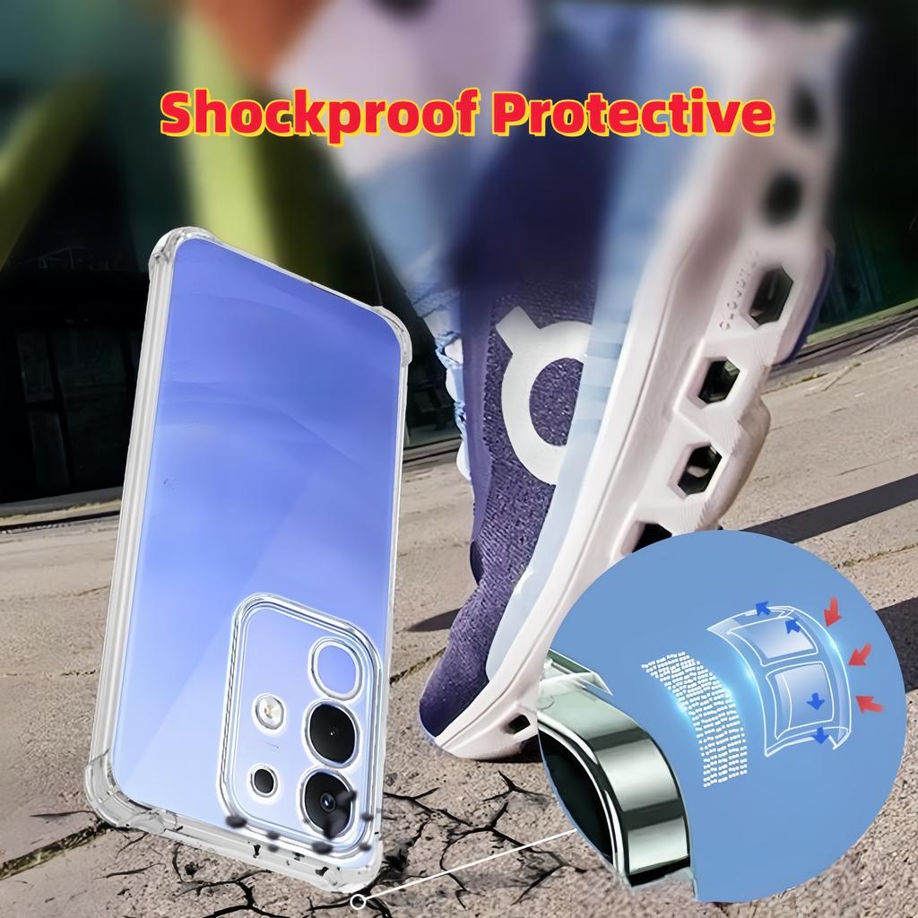 Transparent TPU Shockproof Phone Case For Realme 15X / 14X - Clear