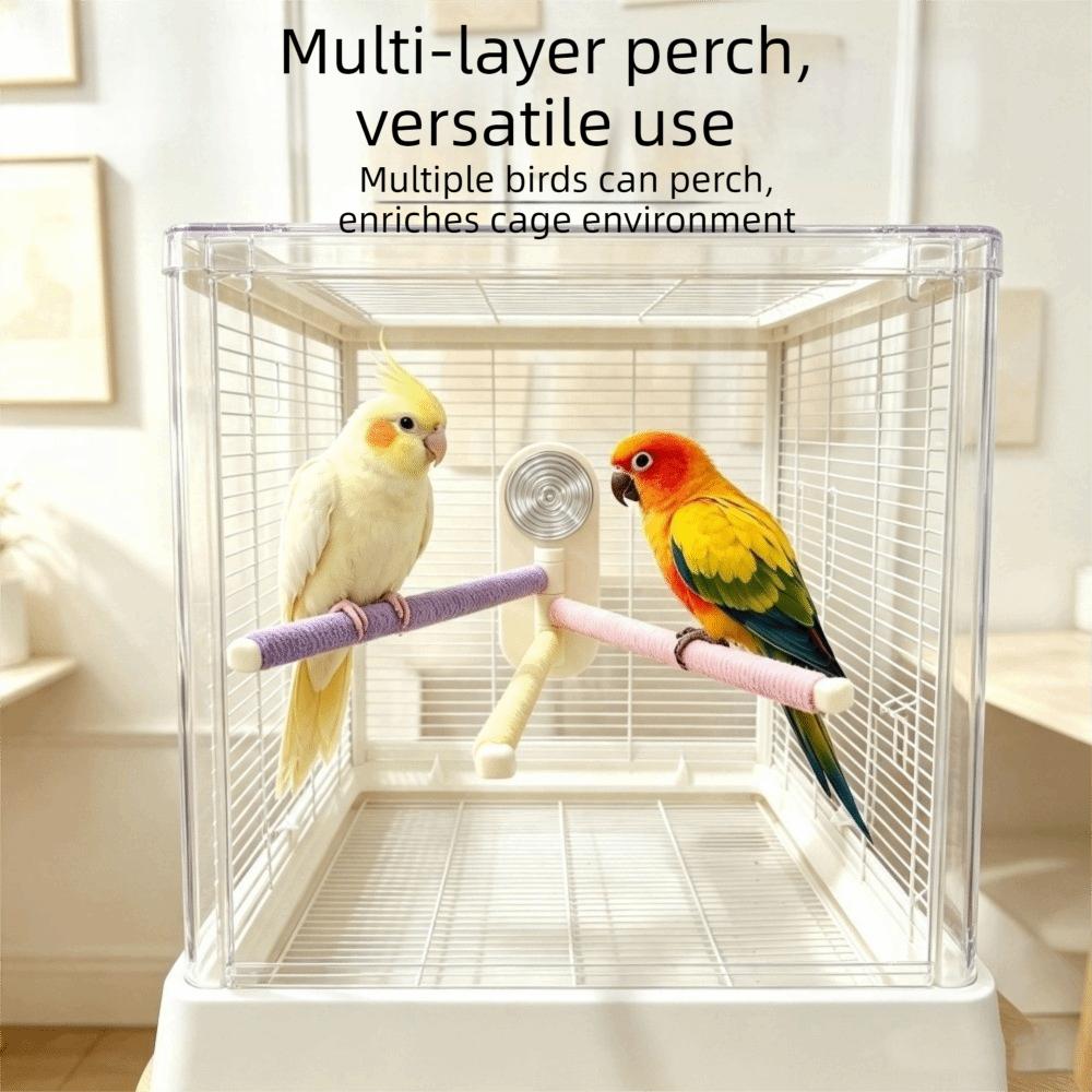 Suction Cup Parrot Rotating Stand Anti Slip Bird Window Standing Stick Pet Interactive