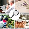 Akindou Large Magnifying Magnifying Reading No 13cm Lightweight Rubber Grip for Cleaning Cloth Perfect for and Newspapers Glass, Glass, Glasses,