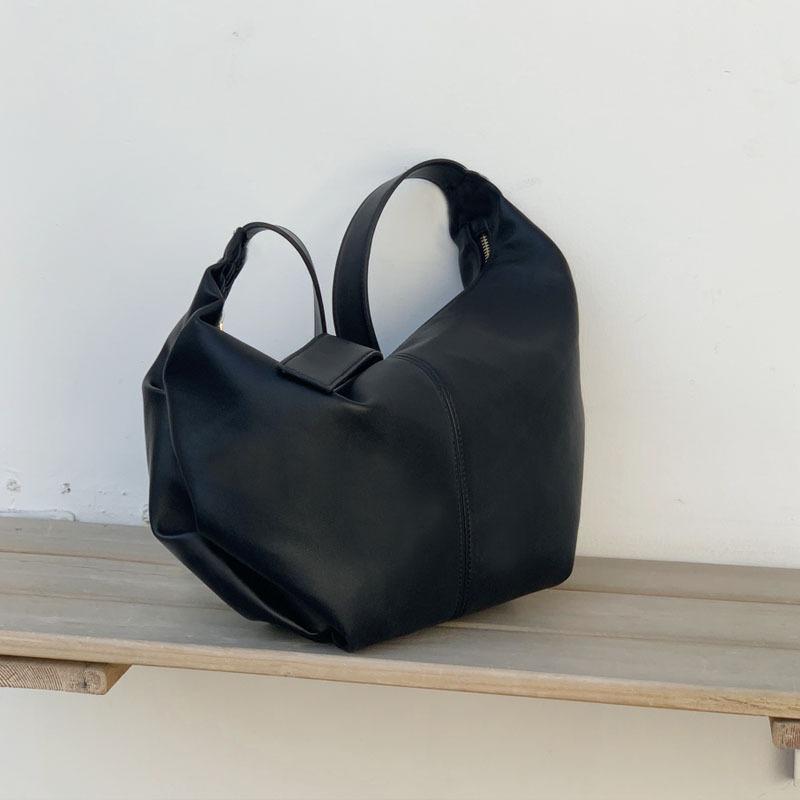 New soft leather dumpling bag women's bag trendy high sense fashion versatile shoulder bag large capacity messenger bag commuter