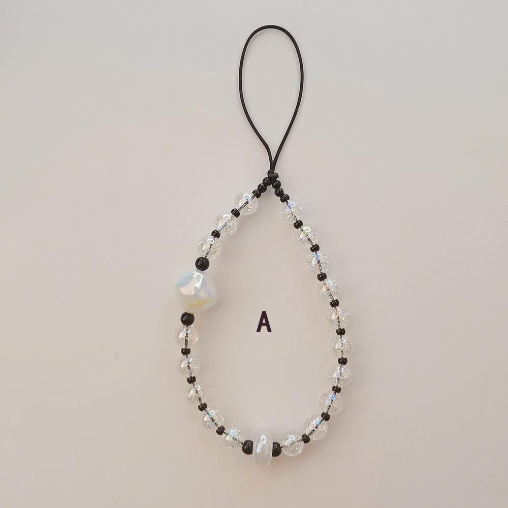 INS style new acrylic beads small fresh and anti-lost hand carry fashion chain short mobile phone chain