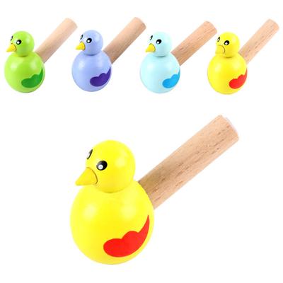 1PC Cartoon Bird Whistle Musical Instrument Toy Kids Early Learning Playthings Wooden Music Toy Educational Games Ideal for Children Bath Toy