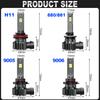 2Pcs CANBUS H1 H11 LED H8 H9 9005 HB3 9006 HB4 H27 881 H27W/2 H7 Led scheinwerfer 6000K Super Helle Lüfterlose H27W 880 CSP DRL Nebel Licht Fahren Lampe