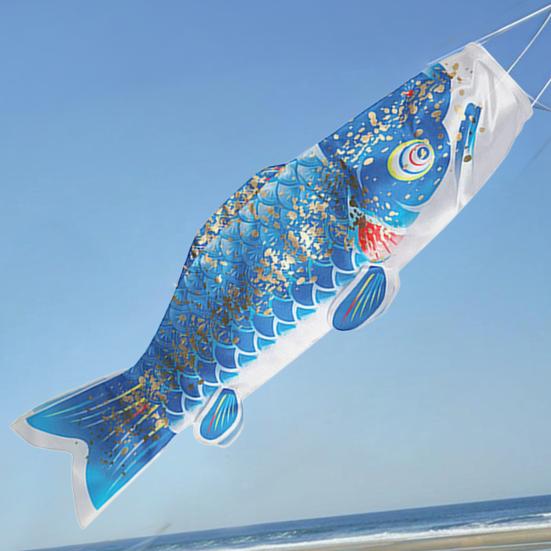 Japanese Carp Windsock Outdoor Hanging Fish Shaped Flag Kite Wind Socks for Garden Backyard Home Sushi Bar Restaurant Decoration