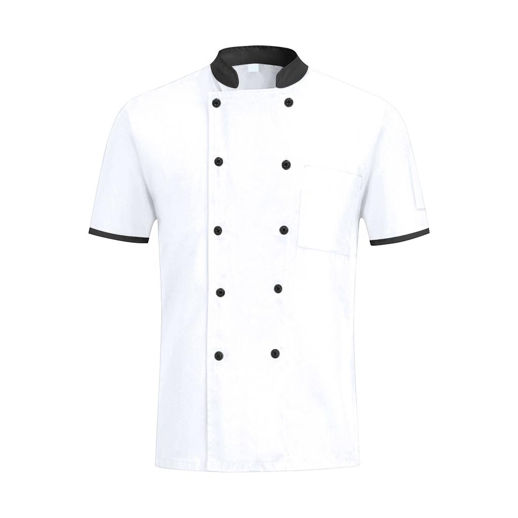 Chef Uniform Summer Short-sleeved Thin Work Clothes For Men And Women In Hotel Catering Kitchen Service Restaurant Baking Cakes