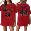 Women's Casual Short Sleeve T-Shirt Letter Print Loose Fit Crew Neck Oversized Tee Top for Everyday Wear