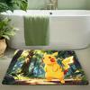 Pokemon Pikachu and Starters Cute Pattern Print Non-slip Doormat, Soft Absorbent Floor Rug for Home Decor