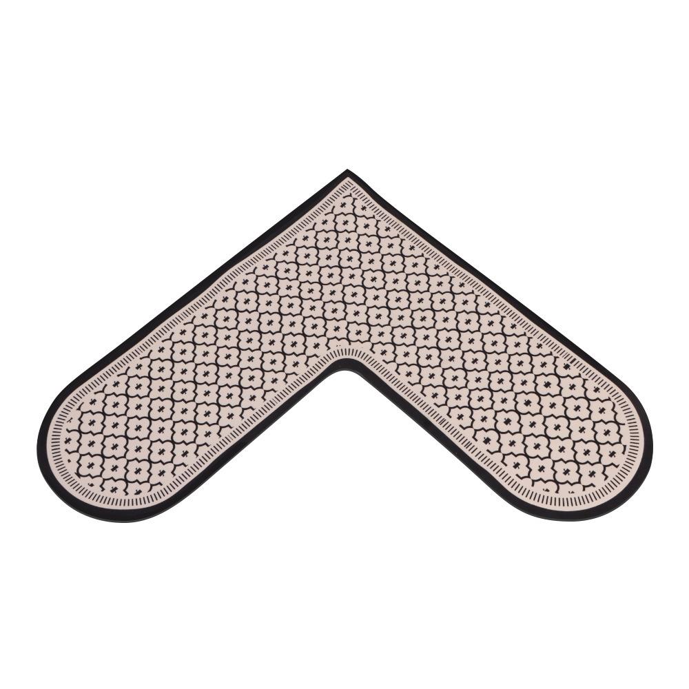 

L-Shape Kitchen Carpet Water Absorbent Soft Anti-Slip Floor Mat Oil-Proof Wipable Surface Waterproof Doormat Home Decoration