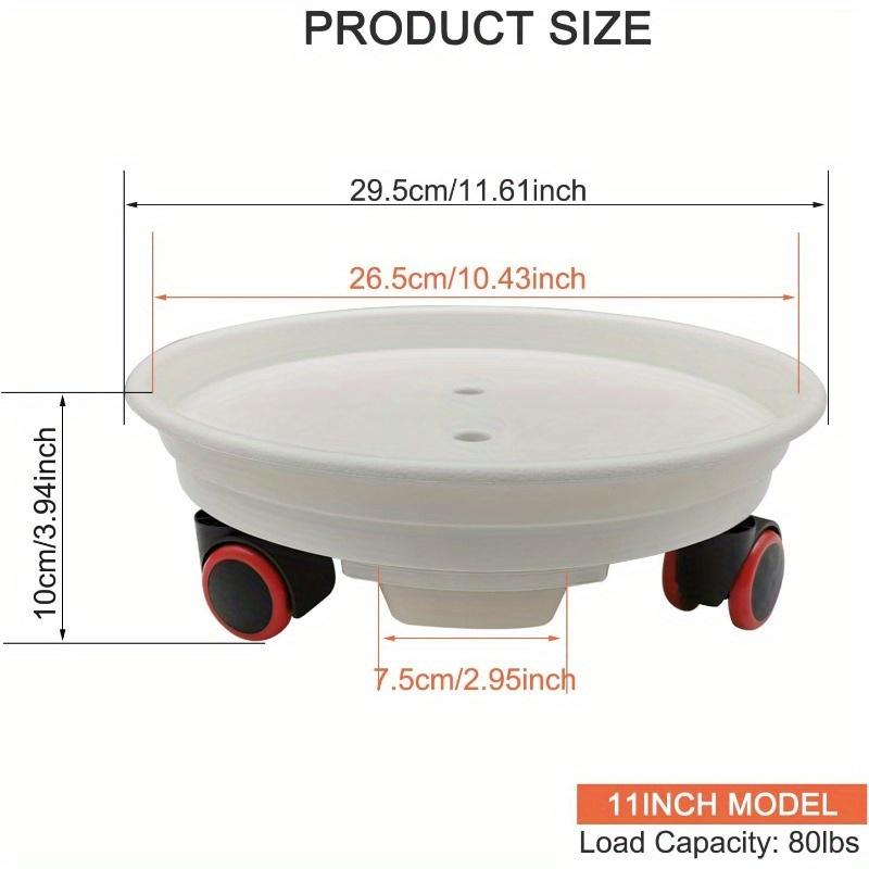 1pc Plant Caddy with Wheels 11.8  Plant Stand Heavy Duty Plant Dolly with Water Container