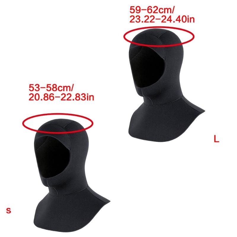 Unsiex Thermal Snorkeling Hood With Ear Covers Full Head Neck Coverage Diving Hood For Cold Water Swimming Diving
