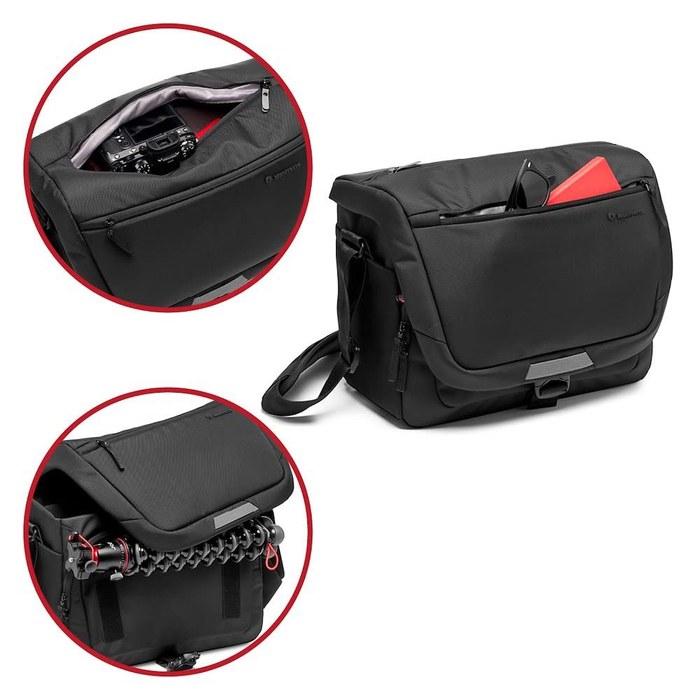 Manfrotto Advanced Messenger M III Camera Shoulder Bag - Black (28cm x 19.5cm x 39cm)