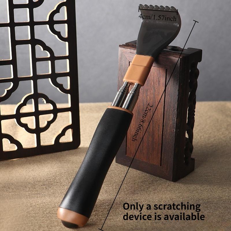 

1pc Itch Scratcher Flexible Stainless Steel Dual Rod Anti-Spin Self Itch Relief Hand-Free Itching Tool Body Massager чёрный