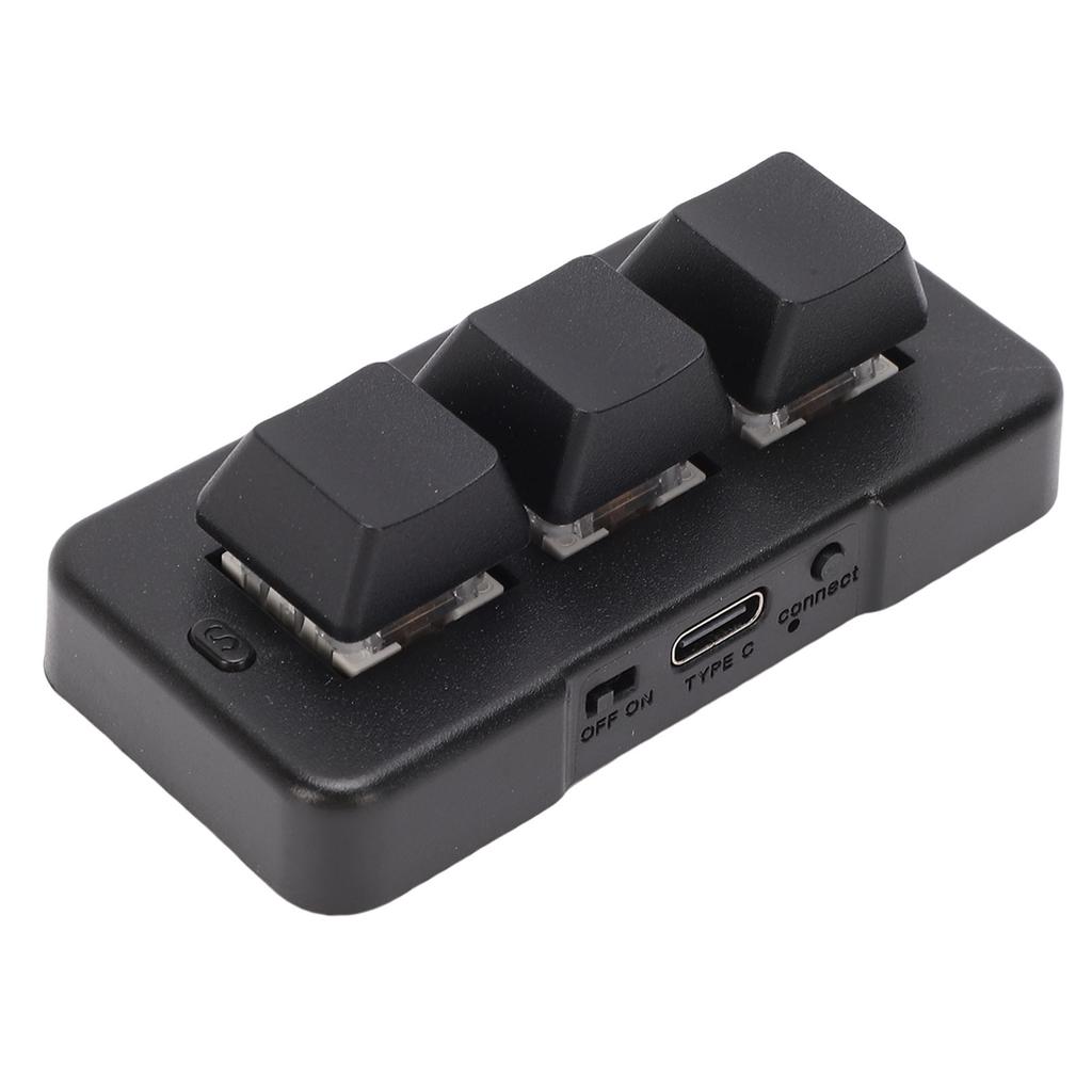3-Tasten-Tastatur 3 Modi Kabelgebunden 2,4G Anpassbare Mechanische Gaming-Tastatur 230mAh für PC-Computer