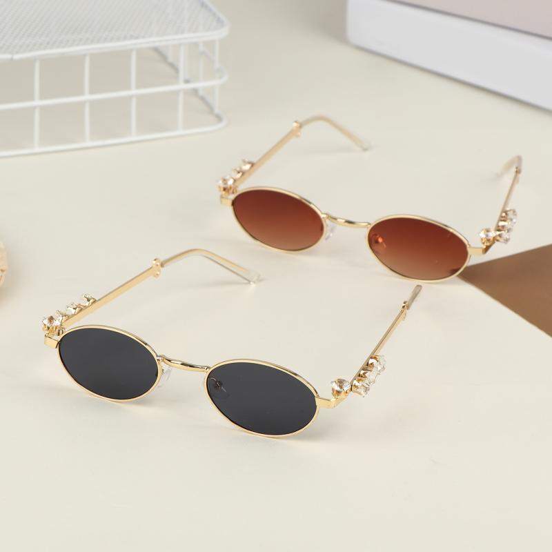 Women Men Metal Blue Light Blocking Small Oval Glasses Frame Lightweight Fashionable Eyewear for Daily Computer Use