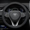 Capa de Couro para Volante de Carro para Toyota CHR RAV4 Corolla Highlander Prius Yaris Prius RAIZE RUSE Auris Camry Acessórios