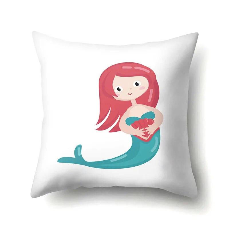 

Наволочка Ocean, автомобильная подушка для поясницы, диван, мультяшный узор 40x40cm