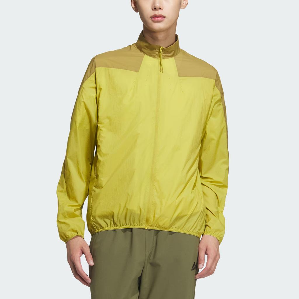 Adidas City Escape Super Light Logo Sports Color Block Breathable Long Sleeve Jacket Men Jackets Pulse-Olive-Green JZ8423