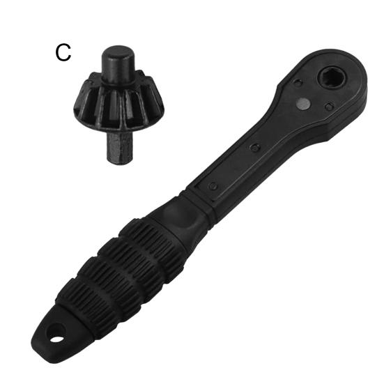 Ratchet Drill Chuck Key Wrench Anti-Slip Handle Ergonomic Multipurpose Universal Double Head Drill Press Chuck Key Mini Ratchet Spanner