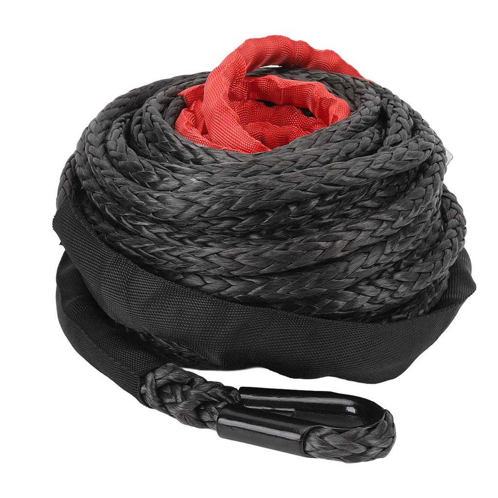 Synthetic Winch Rope with Protective Sleeve 9.5mm X 23m 7.5T High Strength Winch Rope Cable for 4WD