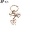 1Pc Keychains Earbud Sleeve Accessories Alloy Keychain Backpacks Charms Bags Butterfly Keychain Women'S Gifts Multi-Color