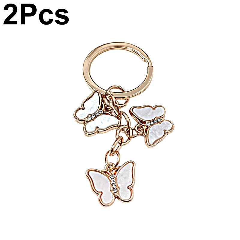 

1Pc Keychains Earbud Sleeve Accessories Alloy Keychain Backpacks Charms Bags Butterfly Keychain Women S Gifts Multi-Color 2pcs