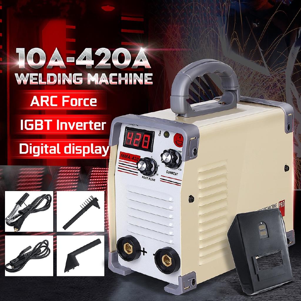 220V Mini Tig Inverter 10-420A Handheld Mini MMA DC Inverter Welding Machine with Clamp for Welding Working Welder Inverter Tool