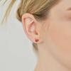 La Beaute Tulip Silver Pink Earrings Tessvp00136S-R