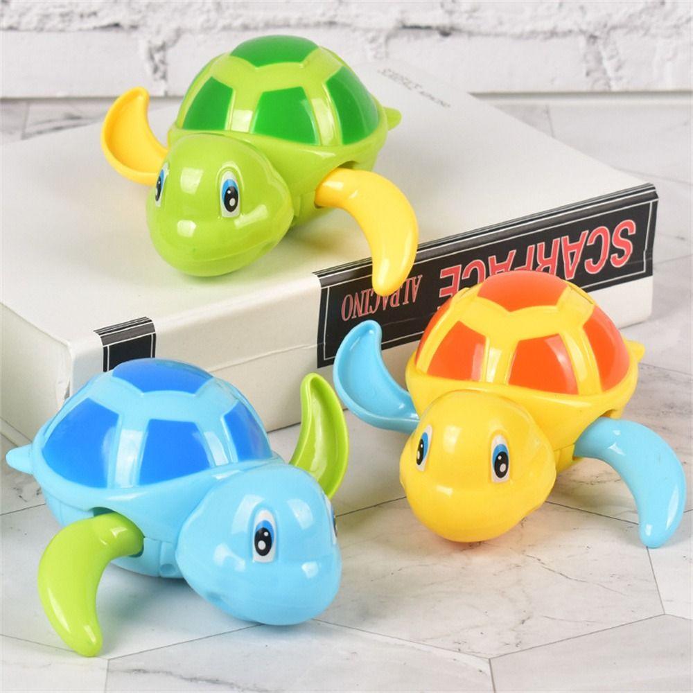 Cute Cartoon Wind Up Animal Tortoise Swim Turtle Baby Bath Toys Tortoise Water Toy  Bathing Shower