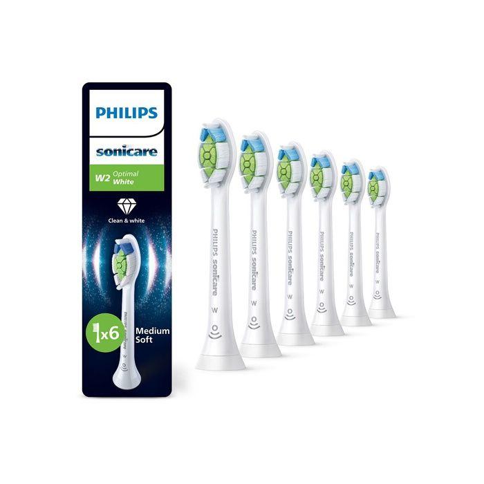 Brossette Dentaire Philips Sonicare HX6066/87 Optimal White Lot De 6 Têtes De Brosse À Dents