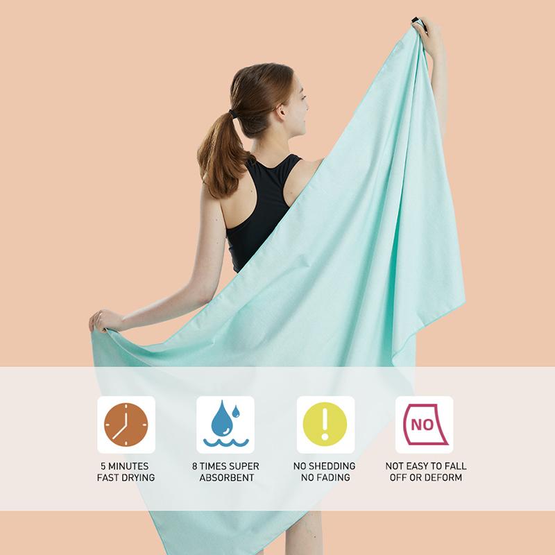 Microfiber Quick Dry Gym Towel Silver ION OdorFree Absorbent Fiber Fast Drying Workout Gear for Body Sweat Working Out Towels