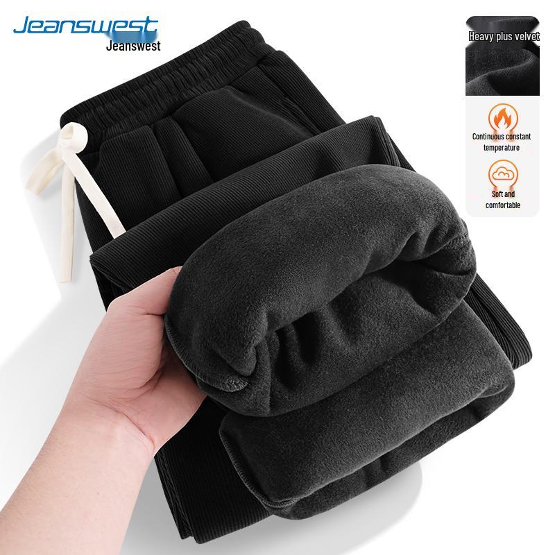 

JEANSWEST Мужские вельветовые брюки свободного кроя с флисовой подкладкой 4XL