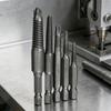 5Pcs High Strength Broken Bolt Extractors Set With Reverse Thread Design Screw Removers For Stuck Rusty Screws Removal