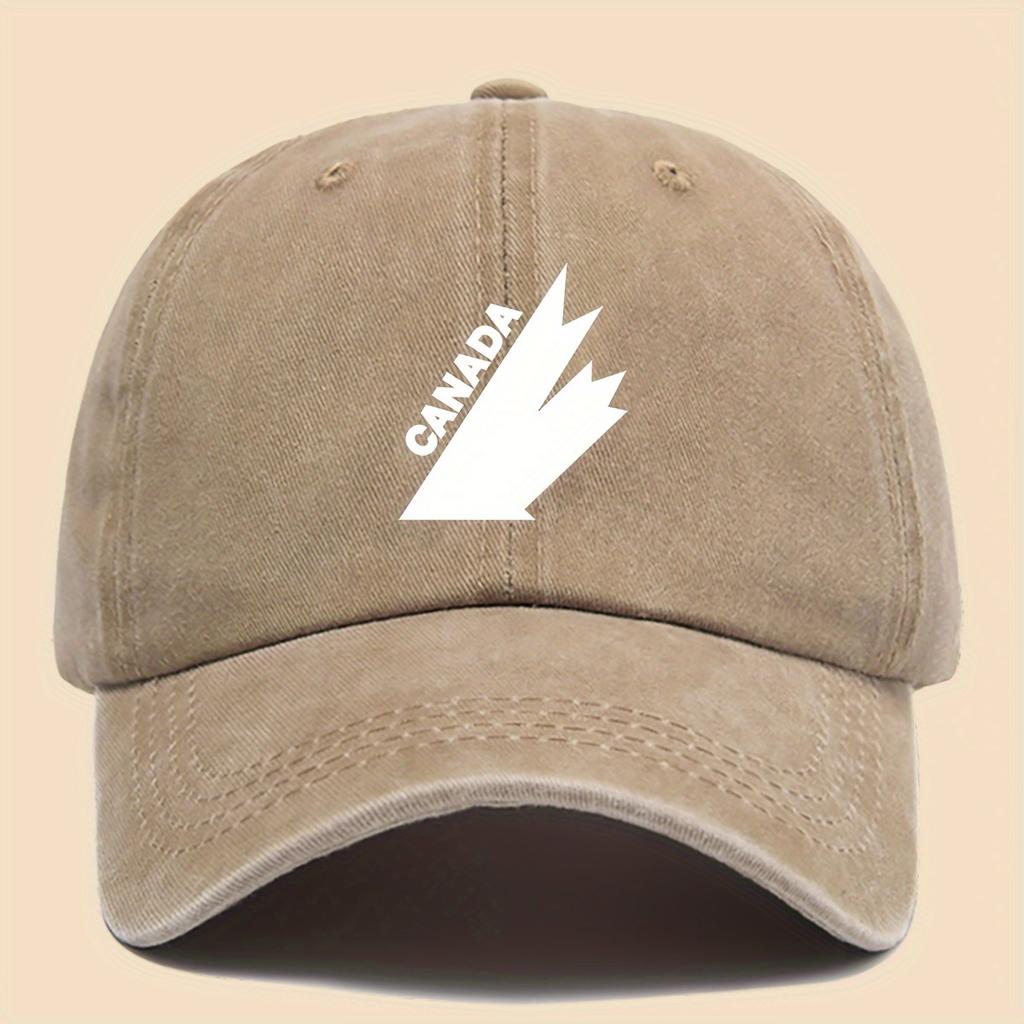 Vintage Washed Canadian Baseball Cap Adjustable Unisex Hat