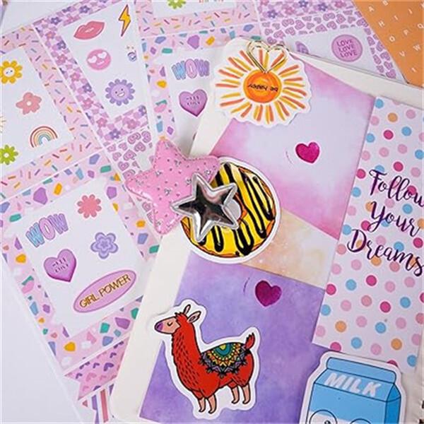 98Pcs DIY Journal Set Scrapbooking Journaling Arts Craft Kits Decor Toy Desirable Gift