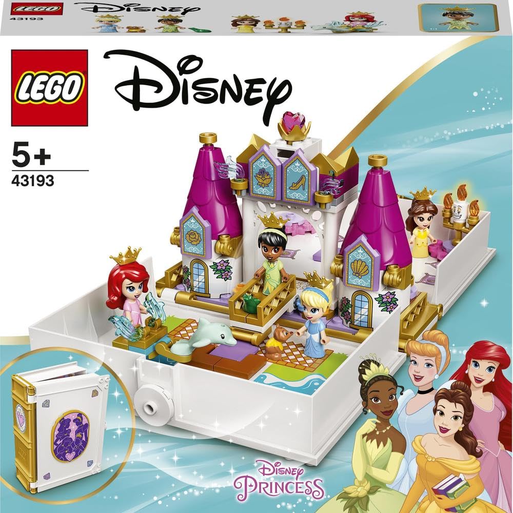 LEGO Livre de princesse Disney Princess Tiana 43193 Jouet à blocs Présent Princesse Princesse Filles Âges Ariel, Belle, Cendrillon, 5+