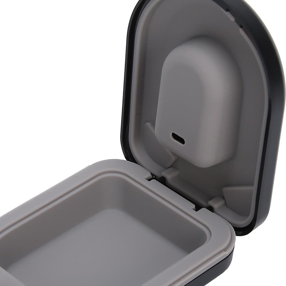 Waterproof Hearing Aid Box Black Hearing Aid Storage Box for Behind The Ear Hearing Aid