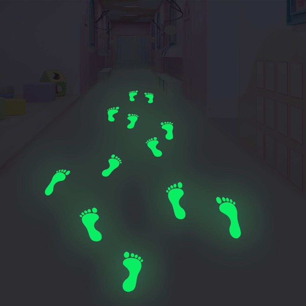 Waterproof 2D Flat Footprint Sticker Removable Floor Wall Stickers Hallway