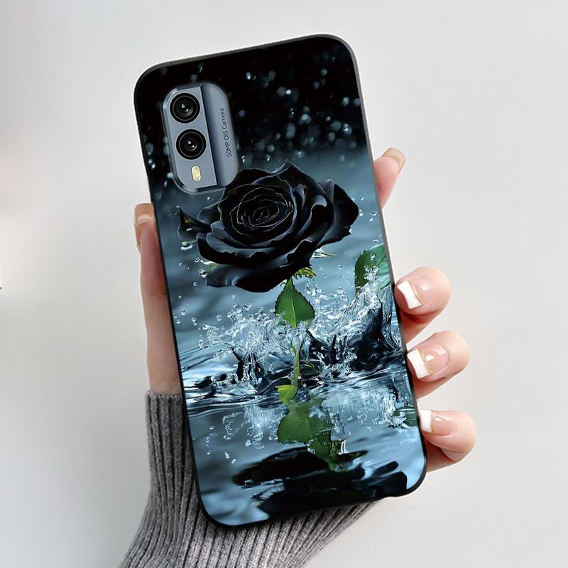 Casing For Nokia X30 5G Anti-scratch Bumper Soft Shell For Nokia XR21 Beautiful Brightly Colored Sunflower Pattern Black Case