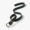 Retro Fashionable Black Pu Leather Belt For Women Featuring Stylish Buckle Japanese